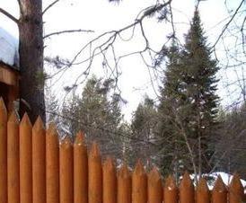 Деревянный забор из бревен под ключ Екатеринбург