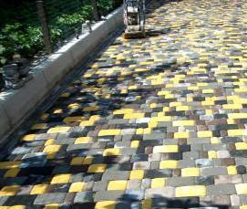 Плитка тротуарная желтая коричневая Махачкала