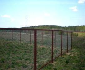 Секционный забор из сетки рабицы с установкой Ярославль