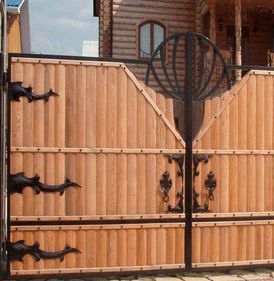 Установка деревянных ворот Воронеж