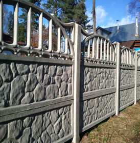 Забор из бетонных панелей с монтажом Тверь