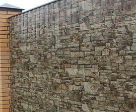 Забор из профнастила под камень с установкой Краснодар
