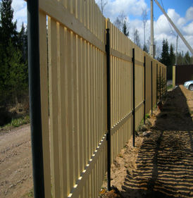 Забор на винтовых сваях с монтажом Тольятти