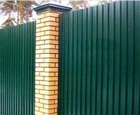 Зеленый забор из профнастила под ключ Ставрополь
