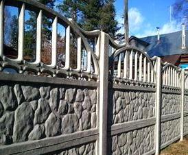 Декоративный бетонный забор с монтажом Волгоград
