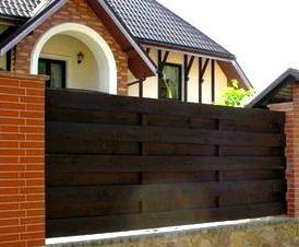 Комбинированный забор из кирпича с монтажом Самара