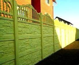 Забор из декоративных бетонных панелей с установкой Москва