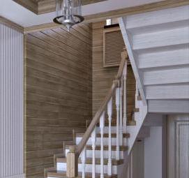 Белая деревянная лестница Пермь