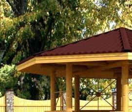 Беседки круглые из дерева Каспийск