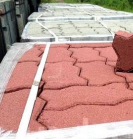 Брусчатка вибропрессованная двухслойная фактурная цветная Краснодар