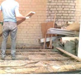 Демонтаж старого деревянного пола Самара
