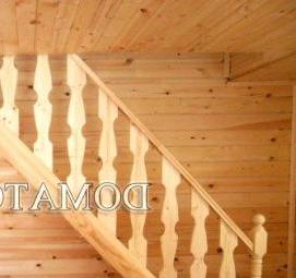 Деревянная лестница из бруса Казань