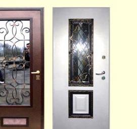 Дверь входная металлическая со стеклопакетом Новосибирск