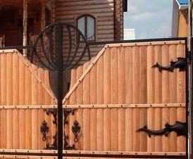 фасадный забор с воротами с монтажом Пермь