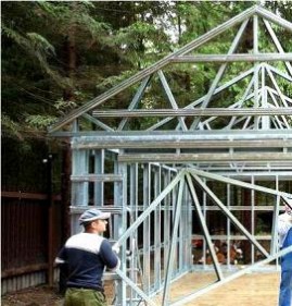Каркасный гараж из профнастила Подольск
