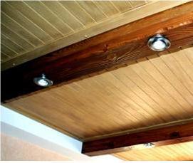 Натяжной потолок по деревянным балкам Махачкала