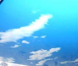 Натяжные потолки голубые с облаками Тольятти
