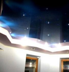 Натяжные потолки простые глянцевые Новосибирск