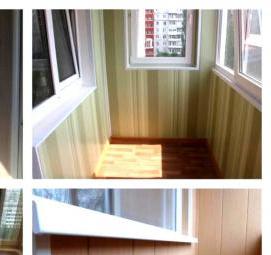 Отделка балкона панелями пвх под кирпич Красноярск