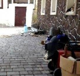 Укладка тротуарной плитки в морозы Киров