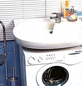 установка раковины на стиральную машину в ванной Новосибирск