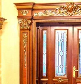 Входная дверь двухстворчатая деревянная Магнитогорск