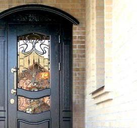 Входные двери с фрамугой в частный дом Самара