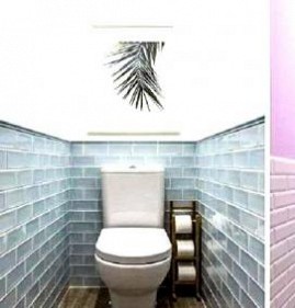 Виниловые обои в туалет Москва