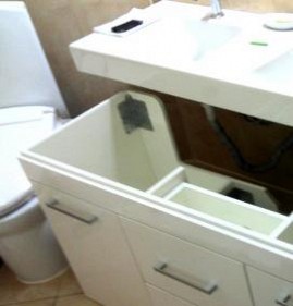 Встраиваемая мебель в ванную на заказ Пермь