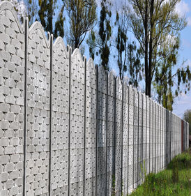 Забор из бетонных секций с установкой Иркутск