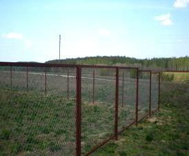 Забор из сетки рабица в раме под ключ Березники