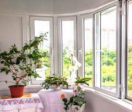 Алюминиевые балконные окна - модель 3