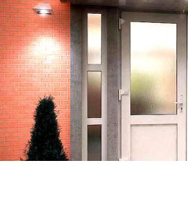 Алюминиевые двери входные для частного дома - вариант 1