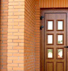 Алюминиевые двери входные для частного дома - вариант 4