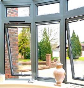 Алюминиевые окна в дом - вариант 1