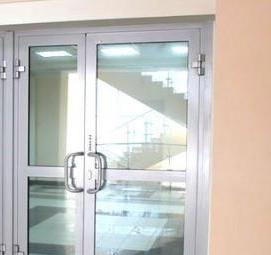 Алюминиевые противопожарные двери - вариант 1