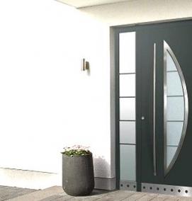 Алюминиевые входные двери - вариант 2