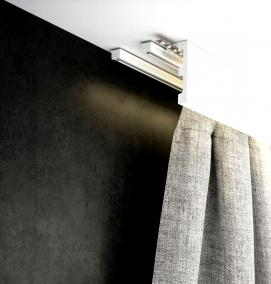 Алюминиевый карниз для штор потолочный - модель 2