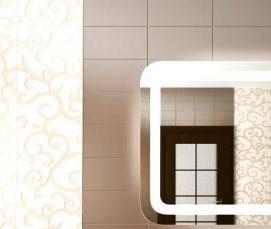 Асимметричное зеркало в ванную - тип 4