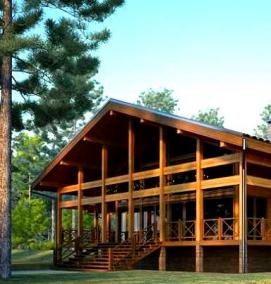 Балки из клееного бруса для перекрытия - модель 3