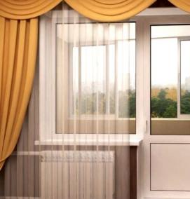 Балконная дверь стеклопакет деревянный - вариант 1