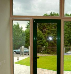 Балконная дверь стеклопакет деревянный - вариант 3