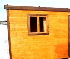 Баня из двух бытовок - вариант 4