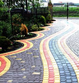 Белая тротуарная плитка - модель 4