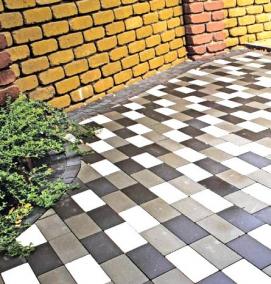 Белая тротуарная плитка - модель 3