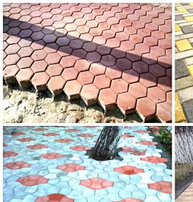 Белая тротуарная плитка - модель 2