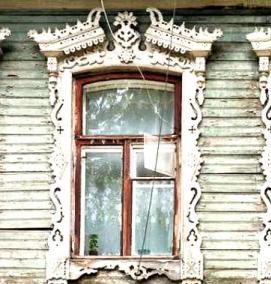 Белые наличники на окна - вариант 1