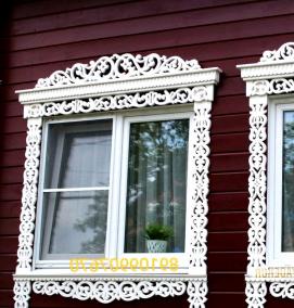 Белые наличники на окна - вариант 2