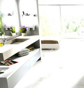 Белый глянцевый керамогранит - вариант 1