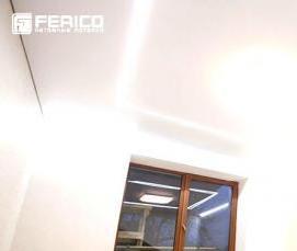 Белый парящий натяжной потолок - модель 3